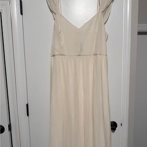 Express Cream V-Neck Dress